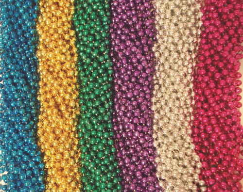 36 Asst 6 Colors Mardi Gras Beads Party Favors Huge Lot 3 Dozen