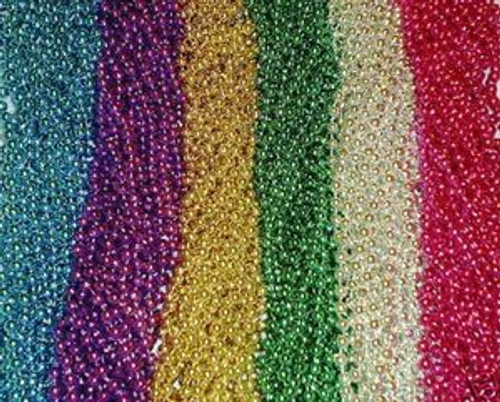 288 Multi-Color Mardi Gras Gra Beads Necklaces Party Favors Huge Lot 24 Dozen