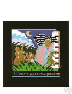 1987 New Orleans Jazz Festival Poster Post Card Postcard