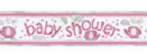 Umbrella Elephant Baby Shower Party Foil 12 ft Banner Pink Girl