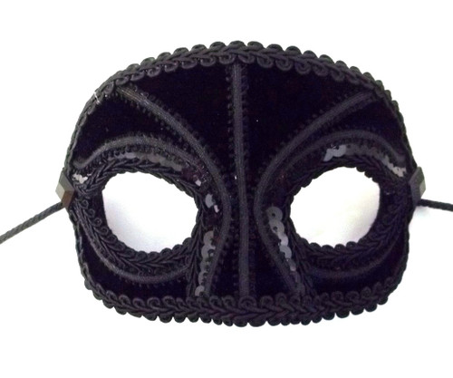 Basic Groom Black Satin Men Masquerade Prom Ball Wedding Mask