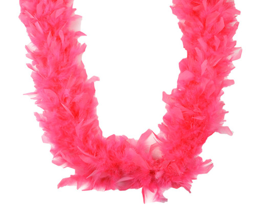 Flamingo Pink 45 gm 72 in 6 Ft  Chandelle Feather Boa Flamingo Pink 45 gm 72 in 6 Ft  Chandelle Feather Boa