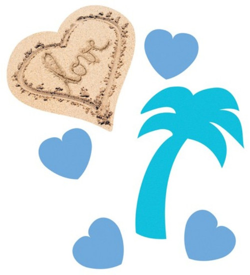 Beach Love Confetti Wedding Bridal Shower Luau Party