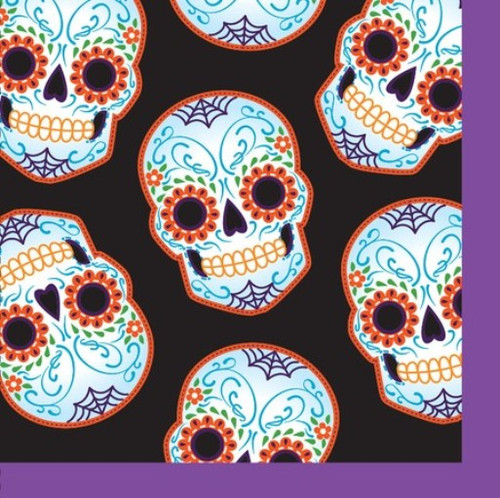 Day of the Dead Halloween Skull 16 Beverage Napkins Day of the Dead Halloween Skull 16 Beverage Napkins