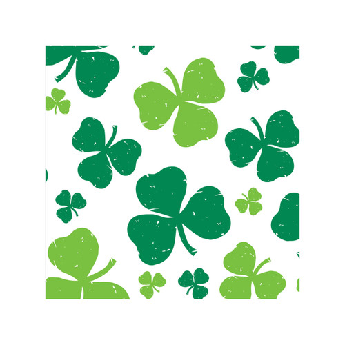 St Pat St Patricks Day Fun Tablecover Plastic Party Shamrock Clover
