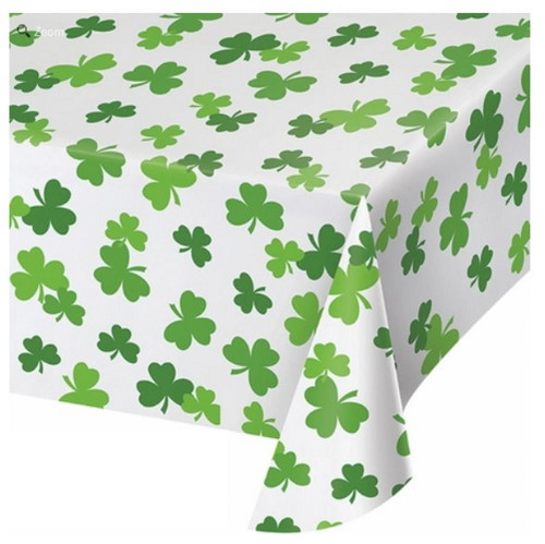 St Pat St Patricks Day Fun Tablecover Plastic Party Shamrock Clover St Pat St Patricks Day Fun Tablecover Plastic Party Shamrock Clover