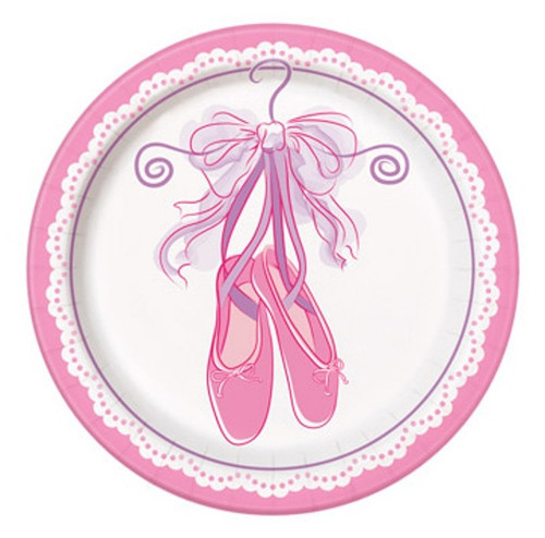 Pink Ballerina 8 Dessert 7" Plates Birthday Dance Recital