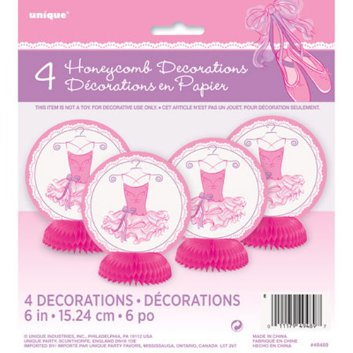 Pink Ballerina 4 6" Honeycomb Centerpieces Birthday Party Dance Pink Ballerina 4 6" Honeycomb Centerpieces Birthday Party Dance