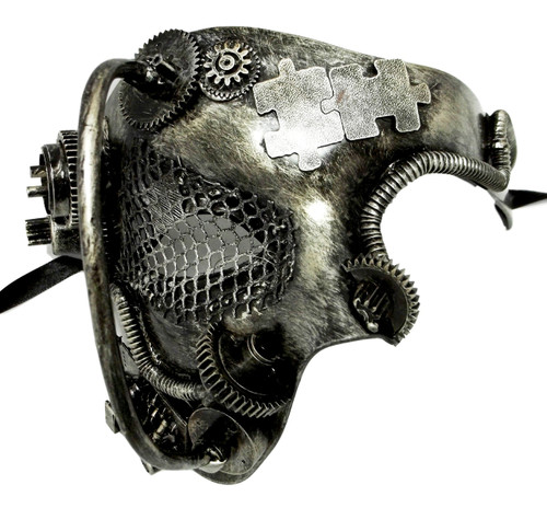 Steampunk Consolidator Punk Masquerade Mask Men Antique Silver Steampunk Consolidator Punk Masquerade Mask Men Antique Silver