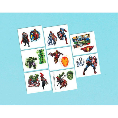 Avengers Tattoos 16 Ct Birthday Party
