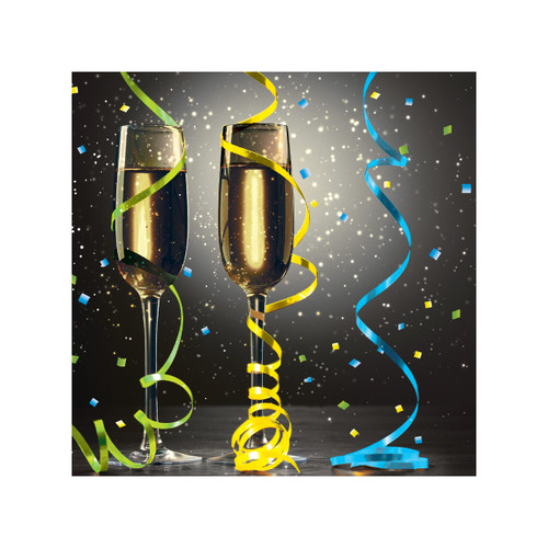 New Years Eve Pop 16 Beverage Napkins Champagne Party