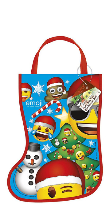 Emoji Christmas Stocking Shaped Tote Bag 13" x 9.5"