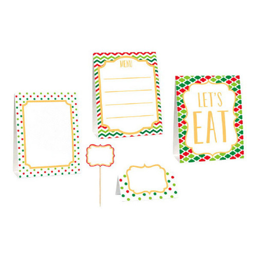 Christmas Buffet Decorating Kit  8 Ct Picks Signs Christmas Buffet Decorating Kit  8 Ct Picks Signs