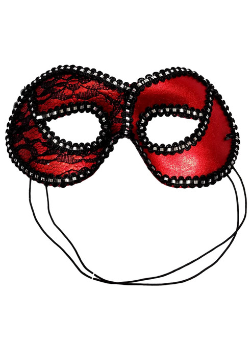 Red Black Lace Lame Mask Masquerade Party Mardi Gras Red Black Lace Lame Mask Masquerade Party Mardi Gras