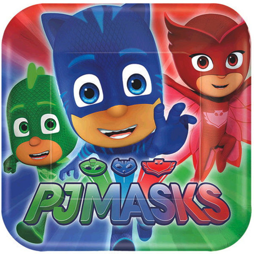 PJ Masks 8 9" Dinner Lunch Plates Birthday Party PJ Masks 8 9" Dinner Lunch Plates Birthday Party