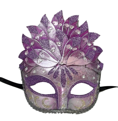 Purple Silver Leaf Cascade Mask Masquerade Prom Halloween Purple Silver Leaf Cascade Mask Masquerade Prom Halloween