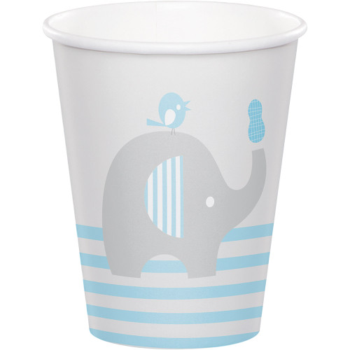 Little Peanut Boy 8 9oz Paper Cups Blue Elephant Baby Shower