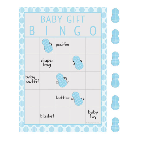 Little Peanut Boy 10 Guest Bingo Game Blue Elephant Baby Shower