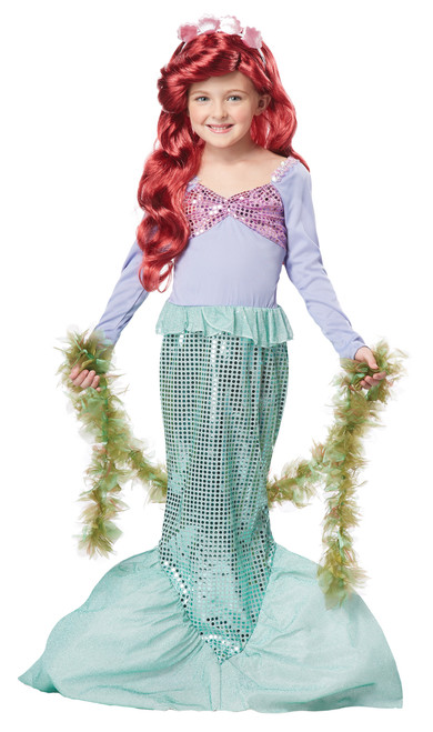 Little Mermaid Dress Up Play Child Medium 8 - 10 Halloween Costume