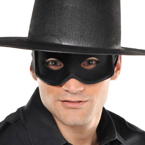 Black Halloween Thief Bandit Masquerade Mask