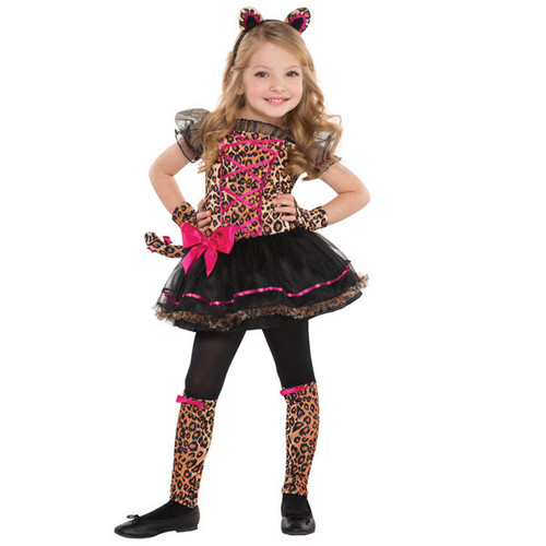 Precious Leopard Costume Girls Child Toddler 3-4 3T - 4T