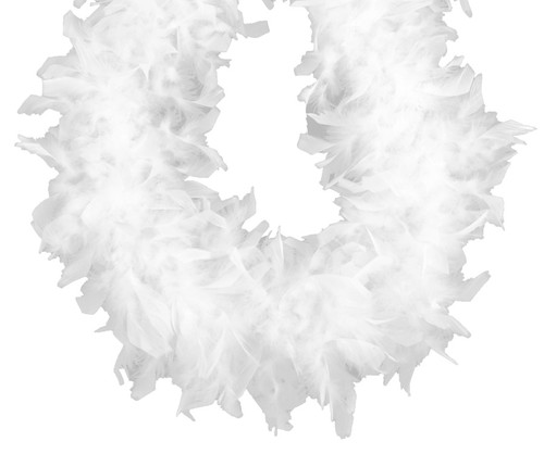 White 70 gm 72 in 6 Ft Chandelle Feather Boa