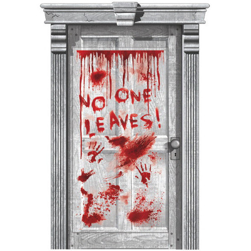 Asylum Dripping Blood Plastic Door Poster Halloween Party Decoration Asylum Dripping Blood Plastic Door Poster Halloween Party Decoration