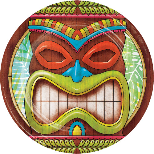 Tiki Time 8 Ct Dessert 7" Cake Paper Plates Summer Pool Party Luau Tiki Time 8 Ct Dessert 7" Cake Paper Plates Summer Pool Party Luau