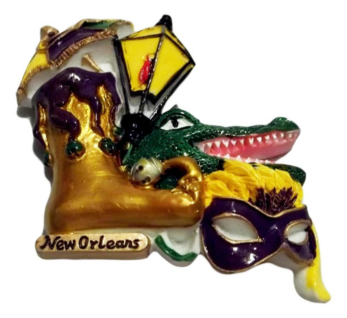 Street Light, Gator Mask Parasol New Orleans Magnet Party Favor Street Light, Gator Mask Parasol New Orleans Magnet Party Favor