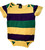 Mardi Gras Stripe Purple Green Yellow Knit 18 Mth Baby Infant Bodysuit