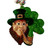 Leprechaun, Pipe Shamrock St Patrick's Day Mardi Gras Bead Necklace