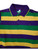 Adult 3X XXXL Mardi Gras Rugby Stripe Purple Green Yellow Knit SS Shirt