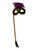 Gold Purple Green Marquis Venetian Masquerade Mardi Gras Stick Mask