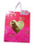 Valentines Day Large Gold Hot Stamped Heart Gift Bag with Tag 12x10x5 Valentines Day Large Gold Hot Stamped Heart Gift Bag with Tag 12x10x5