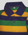 Adult Large Mardi Gras Rugby Stripe Purple Green Yellow Long Sleeve Shirt