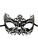 Pretty Kitty Masquerade Mardi Gras Crystal and Metal Filigree  Black