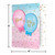 Gender Reveal Balloons Party Boy Girl 8 Foldover Invitations with Attachment