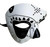 Men's Phantom Black White Day of the Dead Large Mardi Gras Masquerade Halloween Mask
