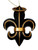 Black Gold Halo Fleur De Lis New Orleans Christmas Ornament Party Favor