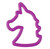 Purple Unicorn Comfort Grip Cookie Cutter Plastic Wilton