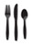 Black Velvet Heavy Duty 24 Ct Cutlery Forks Knives Spoons