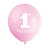 1st Birthday Pink Girl 8 pk 12" Balloons Stars Printed