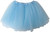 Girls Child Light Pastel Blue Ballet Tutu 3 Layer Soft Tulle