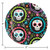 Day of the Dead Skulls 8 Ct 7" Dessert Cake Plates Halloween