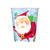 Colorful Santa 8 Ct  9 oz Paper Hot Cold Cups