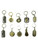 Silver and Gold Tone Mardi Gras New Orleans Keychain