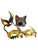 4 Value Package Masquerade Mardi Gras Mask Set Cat Steampunk Flame