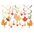 Fall Foliage Leaves 30 Pc Swirl Hanging Decorations Mega Value Pack