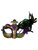 Gold Purple Green Mardi Gras Feather Flower Masquerade Mask