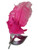 Hot Pink Silver Stick Venetian Masquerade Mardi Gras Feather Mask